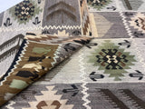 Fine Vintage Swedish Kilim Wool Rug 5'1" x 6' 2"