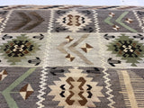 Fine Vintage Swedish Kilim Wool Rug 5'1" x 6' 2"