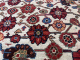 Extremely Fine and Rare Antique  Qashqai Tribal Wool Rug 4' 2'' x 6' 8''