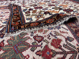 Extremely Fine and Rare Antique  Qashqai Tribal Wool Rug 4' 2'' x 6' 8''