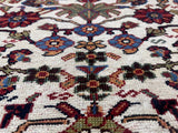 Extremely Fine and Rare Antique  Qashqai Tribal Wool Rug 4' 2'' x 6' 8''