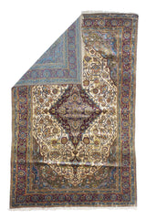 Extremely Fine and Rare Antique Silk Rug 4'2" x 6' 7"