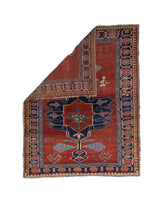Fine Antique Caucasian Kazak Wool Rug 4'3" x 5' 9''