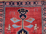 Fine Antique Caucasian Kazak Wool Rug 4'3" x 5' 9''
