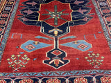 Fine Antique Caucasian Kazak Wool Rug 4'3" x 5' 9''
