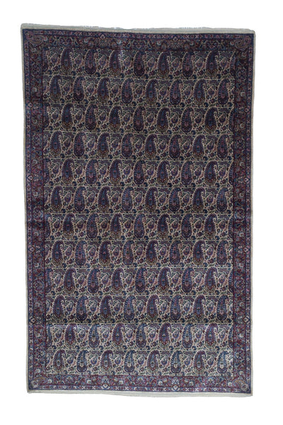 Extremely Fine Antique Silk  Mohtasham Kashan Rug 4'2