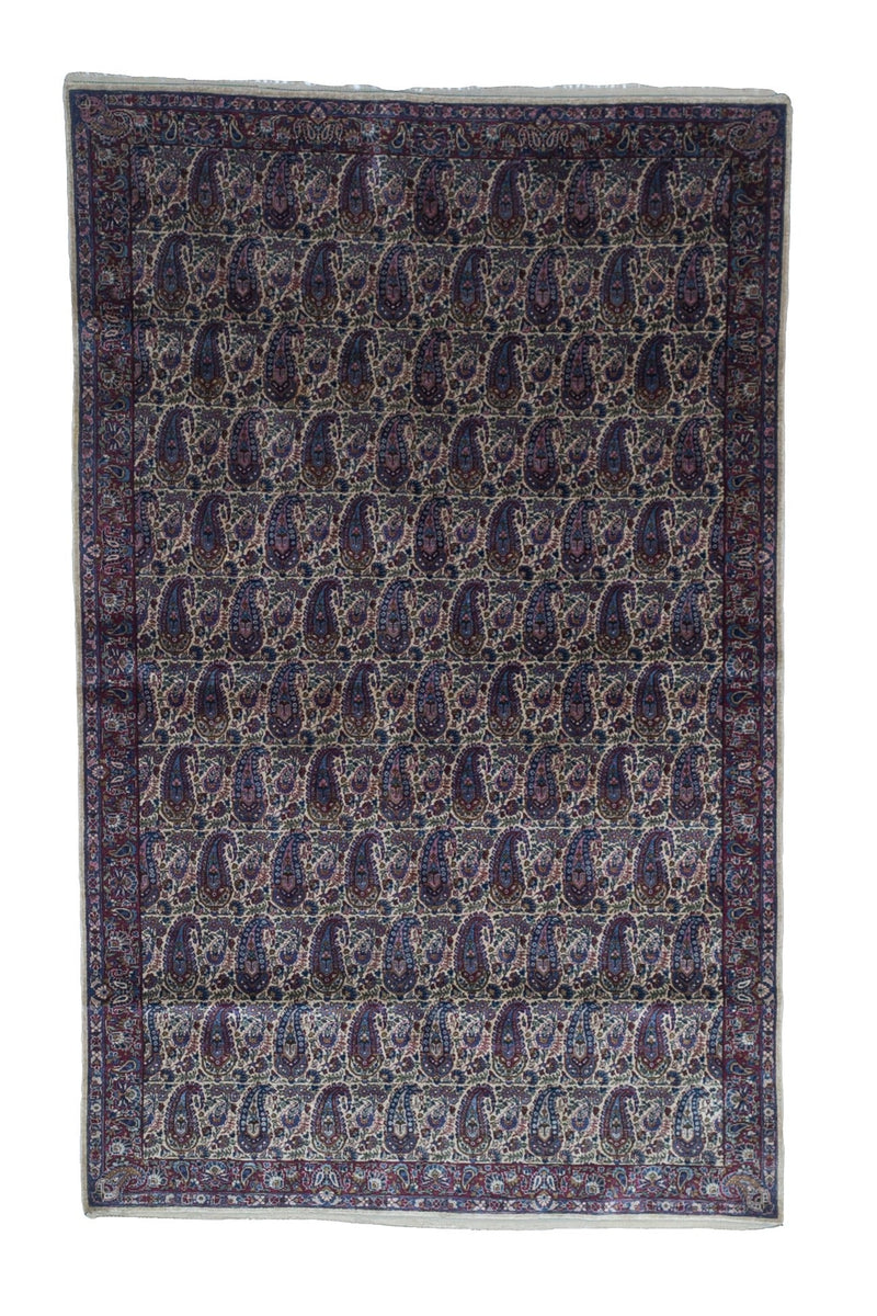Extremely Fine Antique Silk  Mohtasham Kashan Rug 4'2