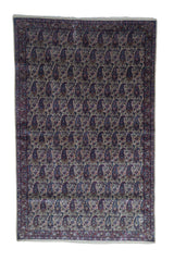 Extremely Fine Antique Silk  Mohtasham Kashan Rug 4'2" x 6' 9"