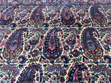 Extremely Fine Antique Silk  Mohtasham Kashan Rug 4'2" x 6' 9"