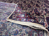 Extremely Fine Antique Silk  Mohtasham Kashan Rug 4'2" x 6' 9"
