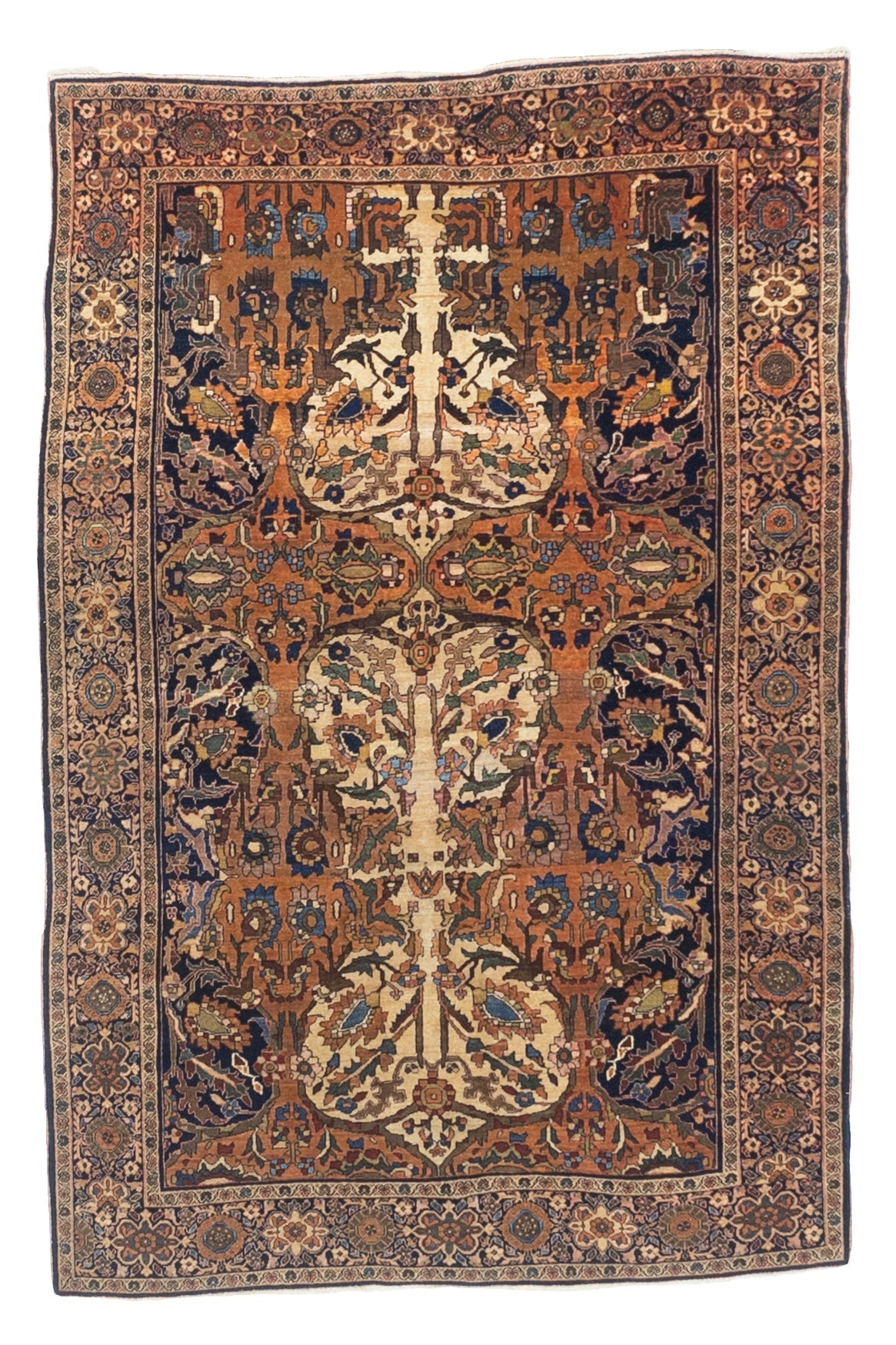 Fine Antique Farahan Sarouk Rug 4'3" x 6' 4"
