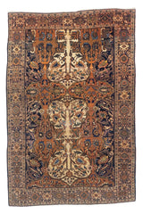 Fine Antique Farahan Sarouk Rug 4'3" x 6' 4"