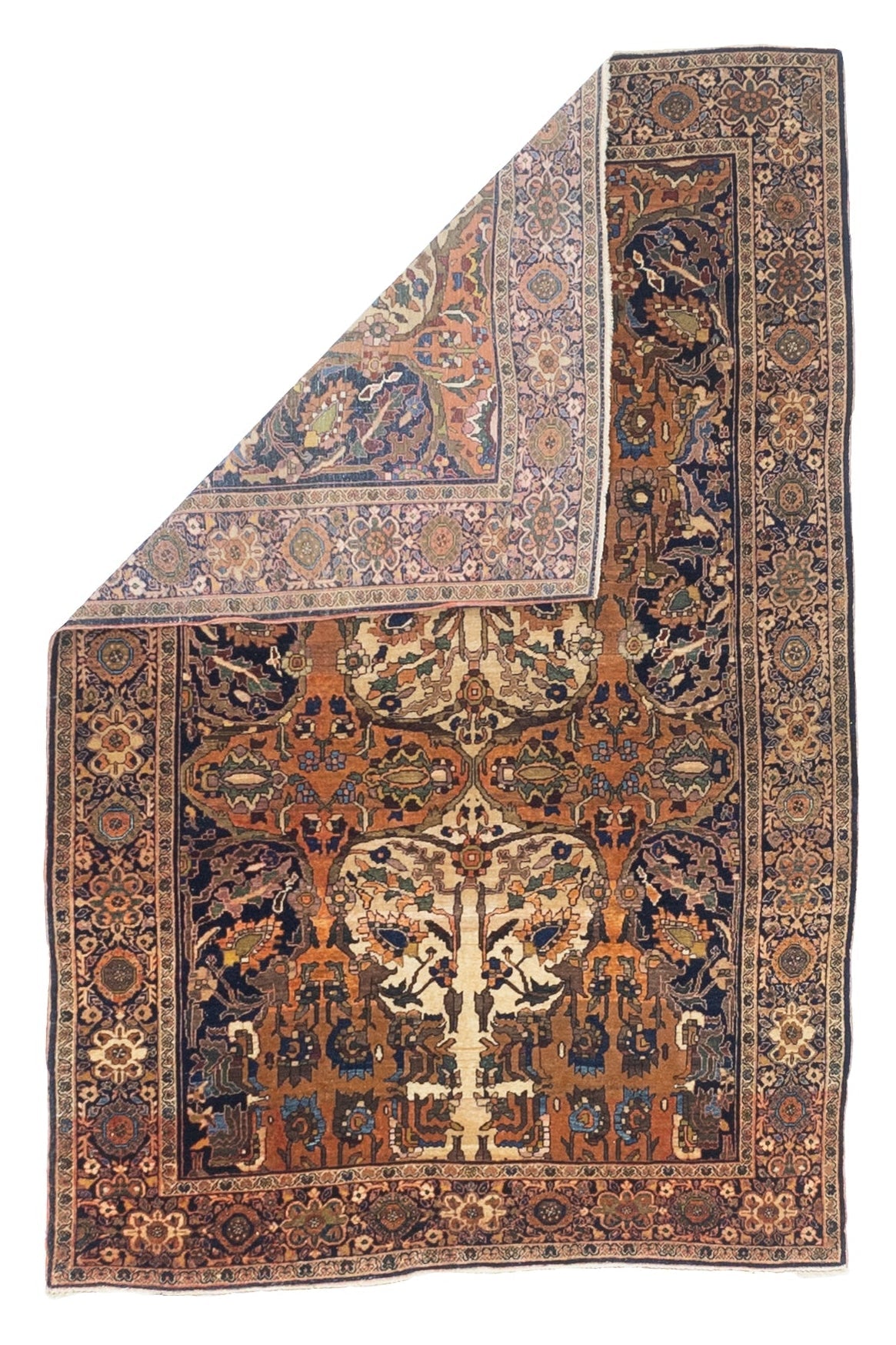 Fine Antique Farahan Sarouk Rug 4'3" x 6' 4"