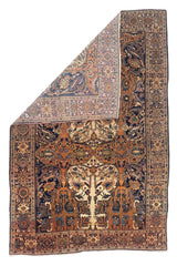Fine Antique Farahan Sarouk Rug 4'3" x 6' 4"