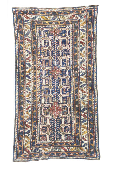 Fine Antique Caucasian Shirvan Wool Rug 3'8