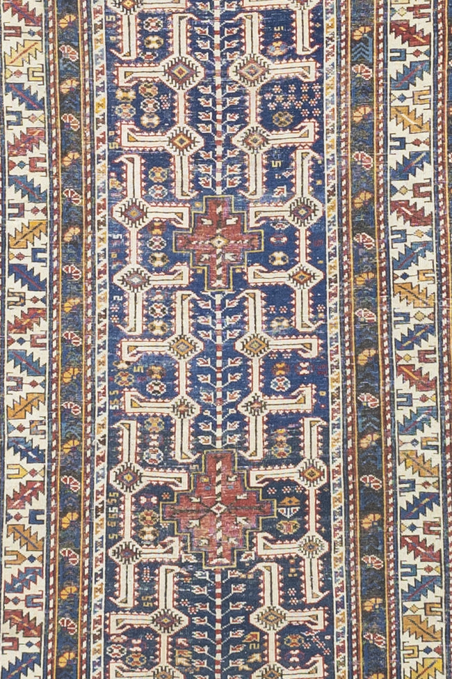 Fine Antique Caucasian Shirvan Wool Rug 3'8" x 6' 10''