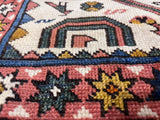 Fine Antique Caucasian Perpedil 3'9" x 4' 8"