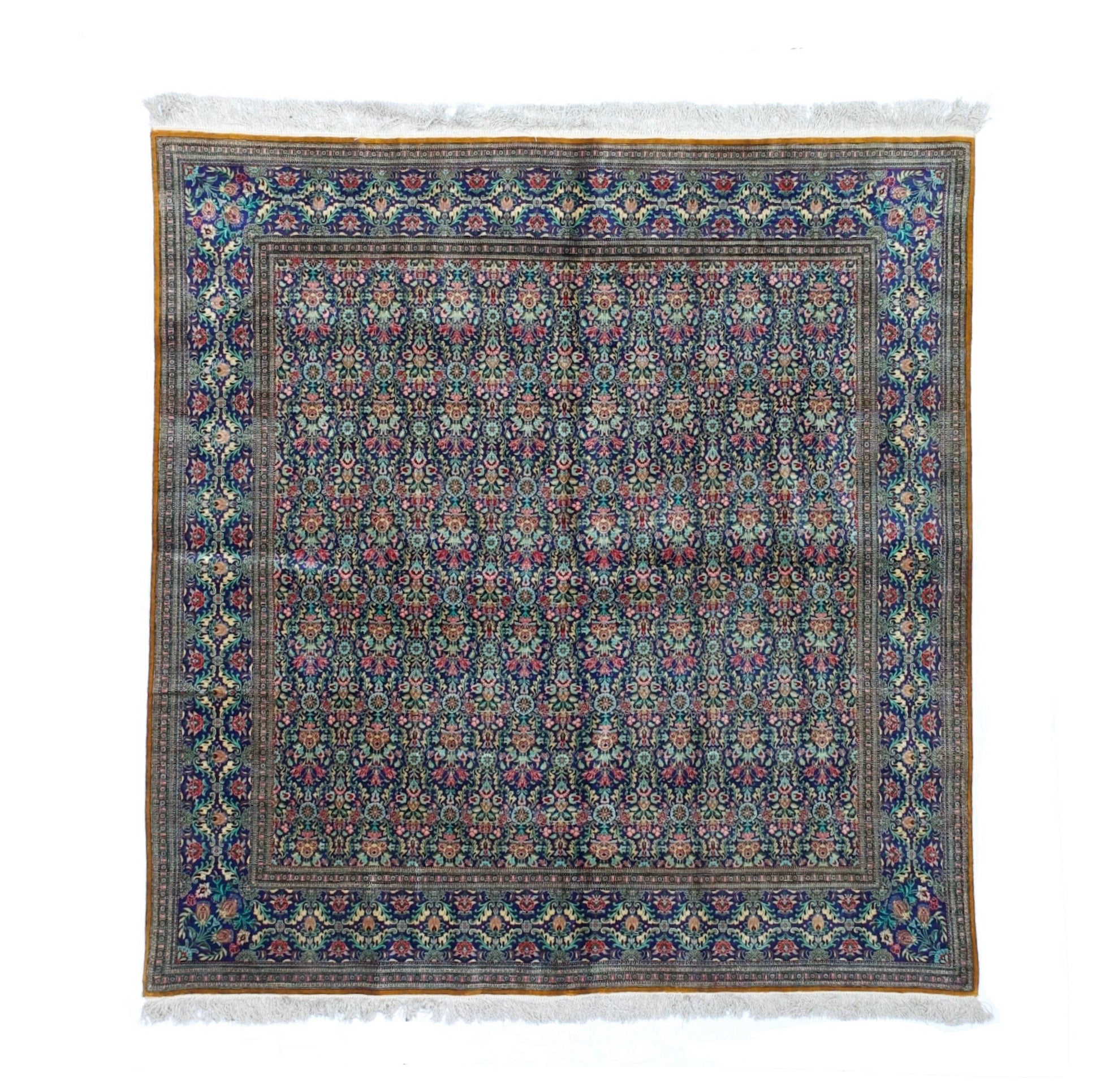 Extremely Fine  Silk Qum Rug 6'4" x 6' 5''