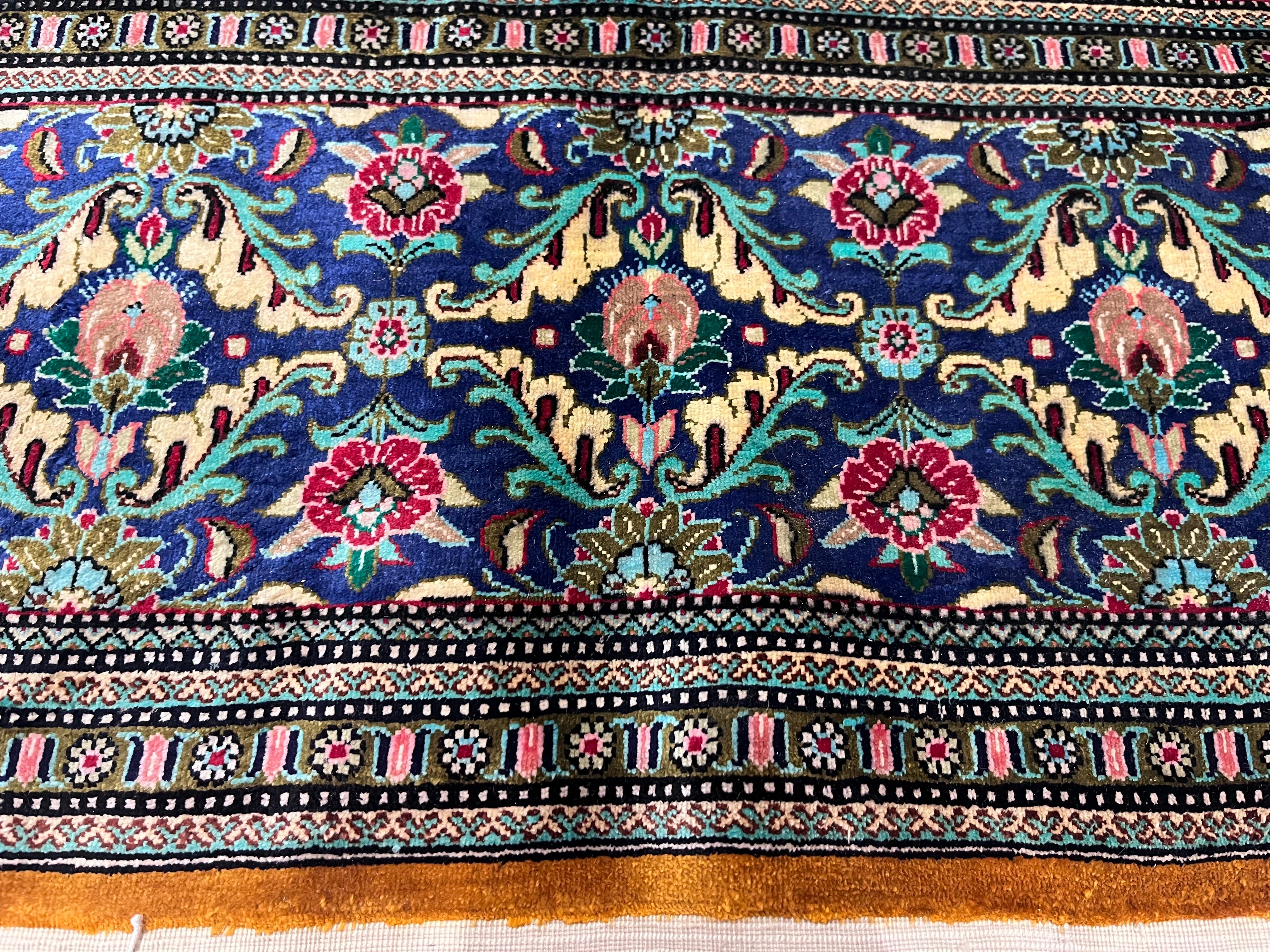 Extremely Fine  Silk Qum Rug 6'4" x 6' 5''