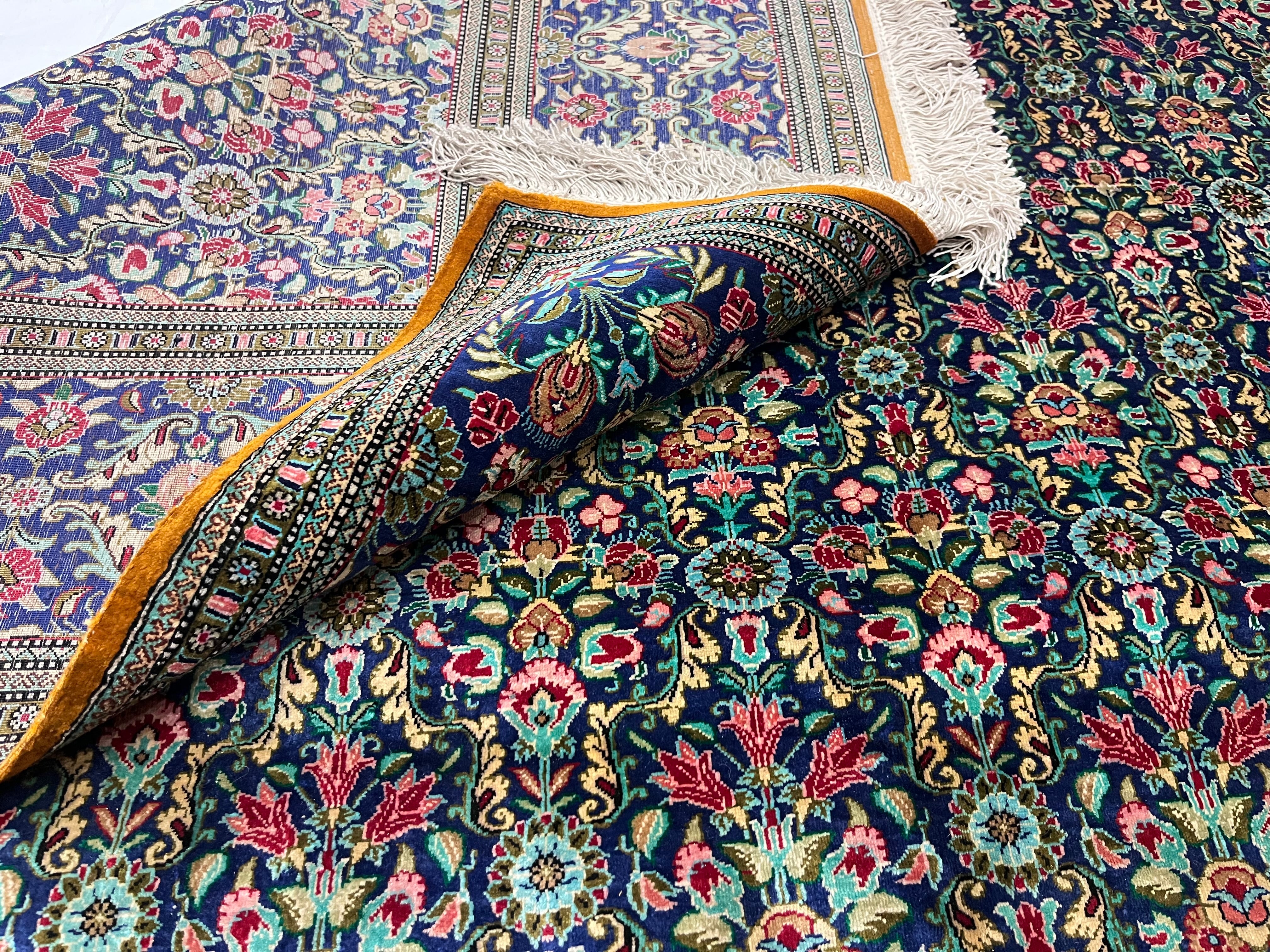 Extremely Fine  Silk Qum Rug 6'4" x 6' 5''
