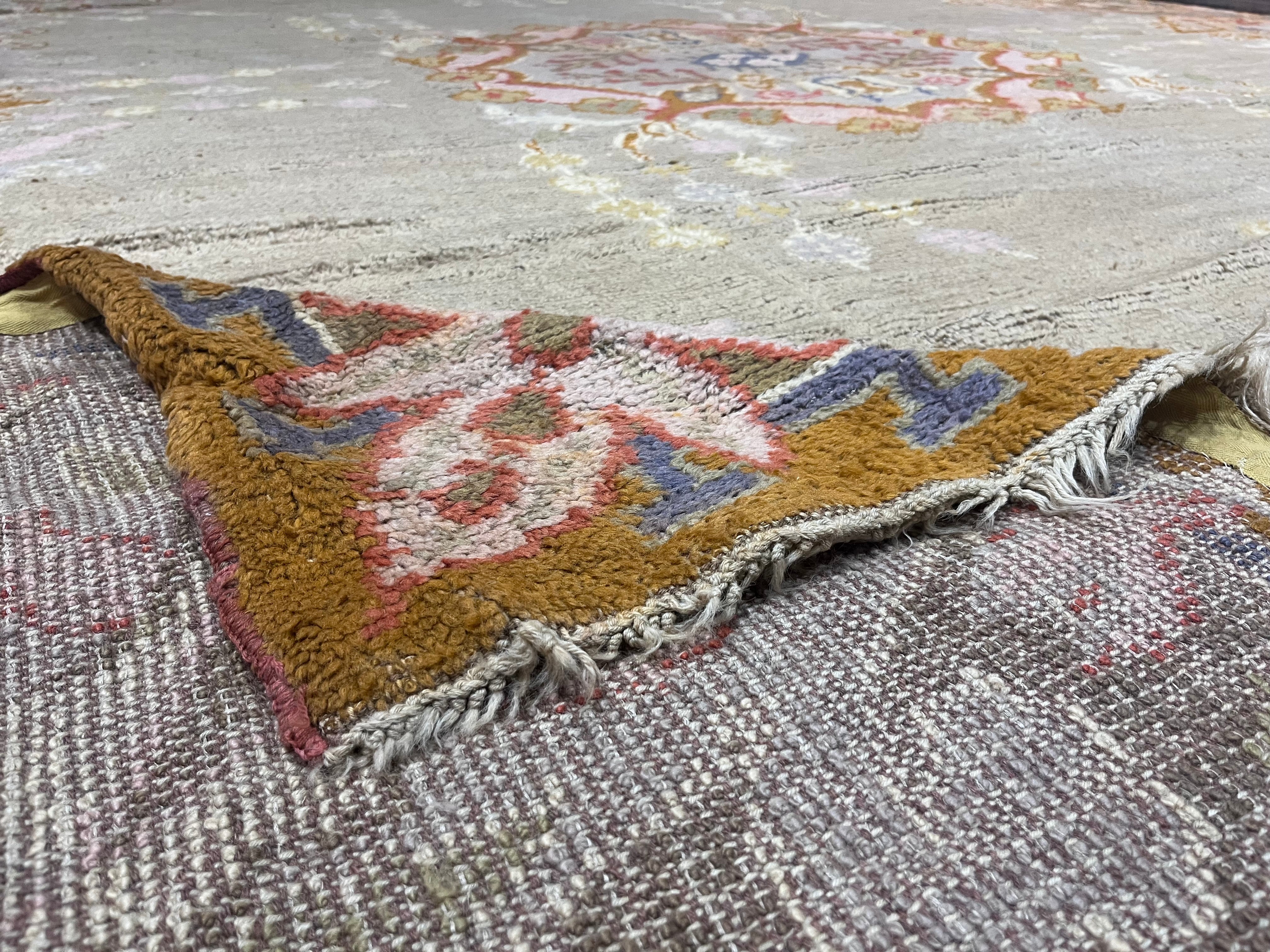 Fine Antique Oushak Rug 12' 3'' x 15' 2''
