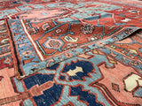 Fine Antique  Serapi Wool Rug 9' 1'' x 11' 3''