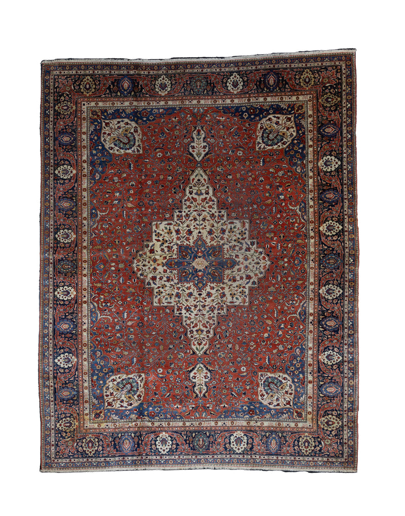 Fine Antique  Farahan Sarouk Wool Rug 10' 4'' x 13' 8''