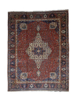 Fine Antique  Farahan Sarouk Wool Rug 10' 4'' x 13' 8''