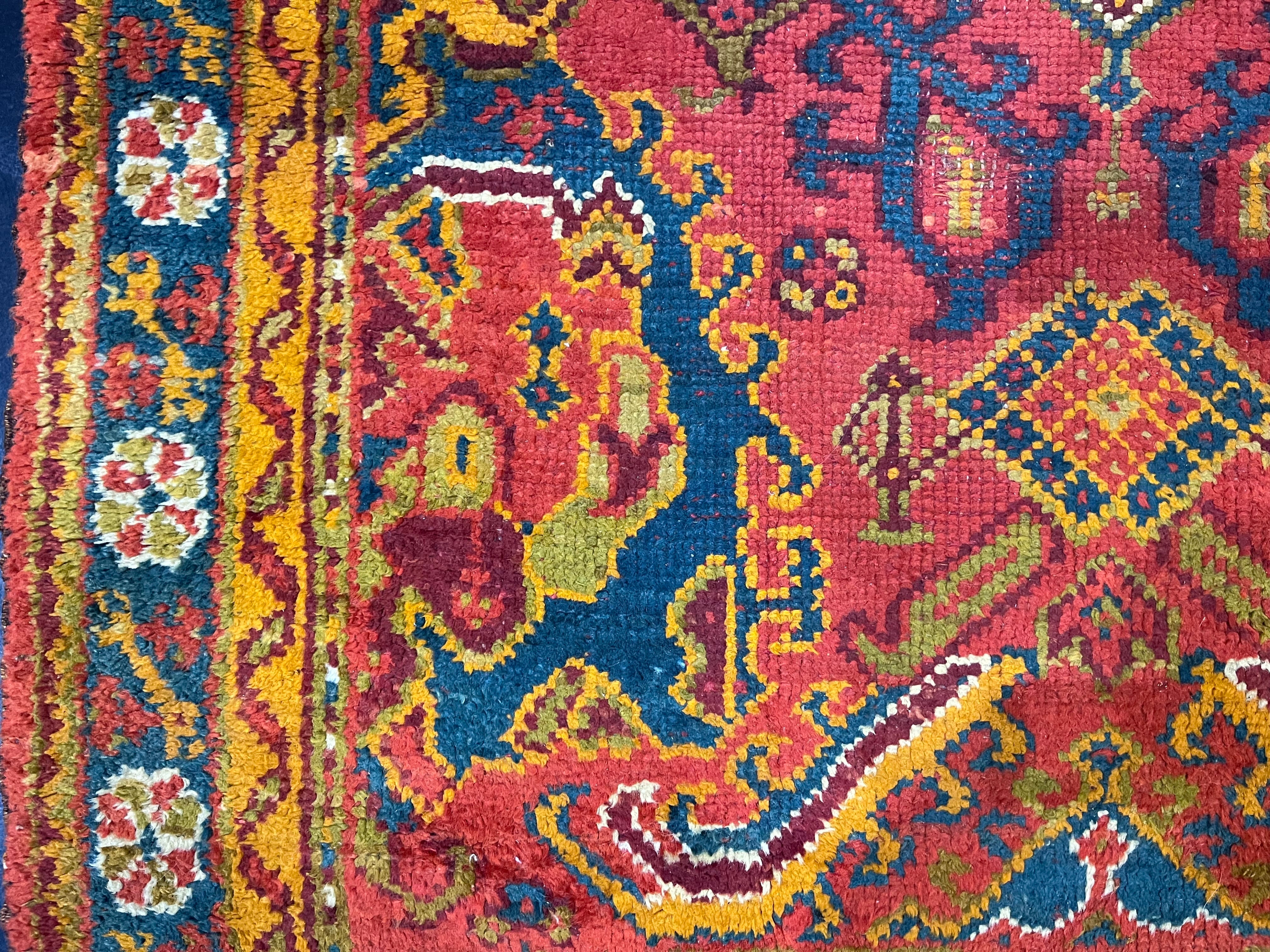 Fine Antique Oushak Wool Rug 4' 11'' x 6' 8''