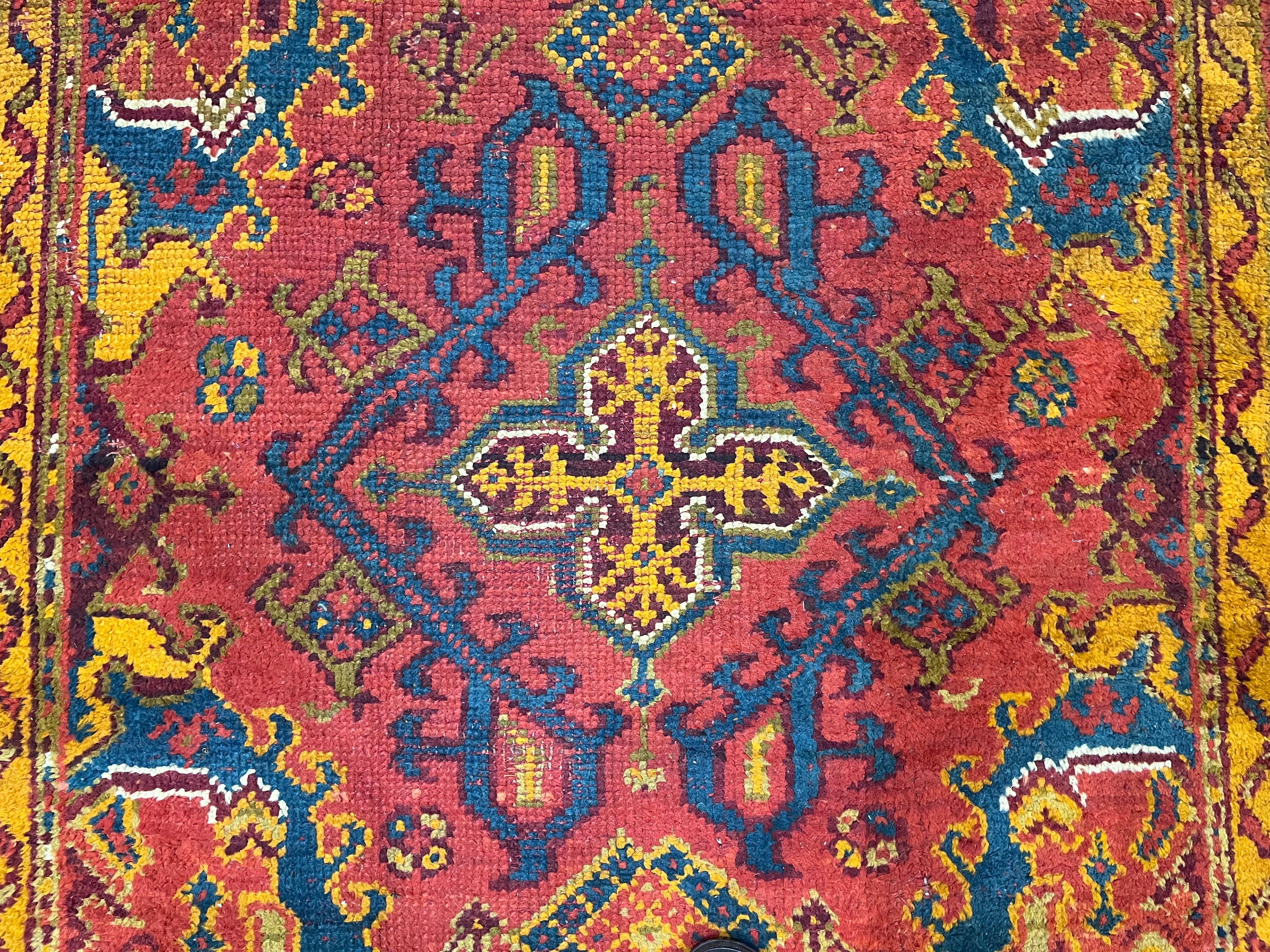 Fine Antique Oushak Wool Rug 4' 11'' x 6' 8''