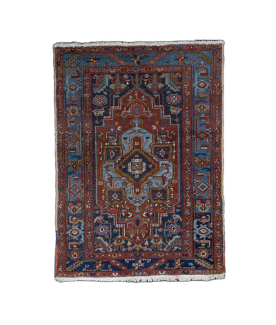 Fine Antique Heriz Wool Rug 3' 9'' x 5' 7''