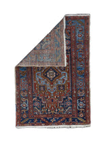 Fine Antique Heriz Wool Rug 3' 9'' x 5' 7''
