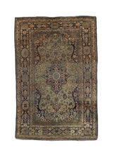 Fine Antique  Mohtasham Kashan Wool Rug 4'3" x 6' 9"