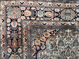 Fine Antique  Mohtasham Kashan Wool Rug 4'3" x 6' 9"