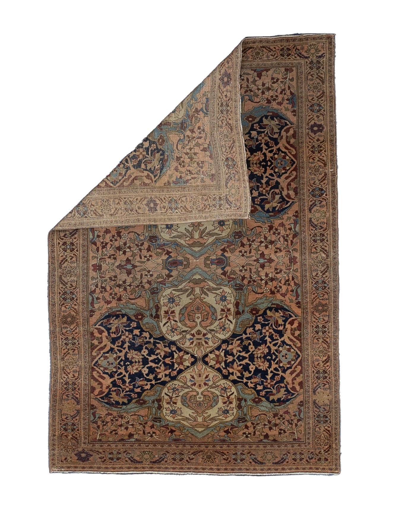 Fine Antique Farahan Sarouk Wool Rug 4'3" x 6' 7"