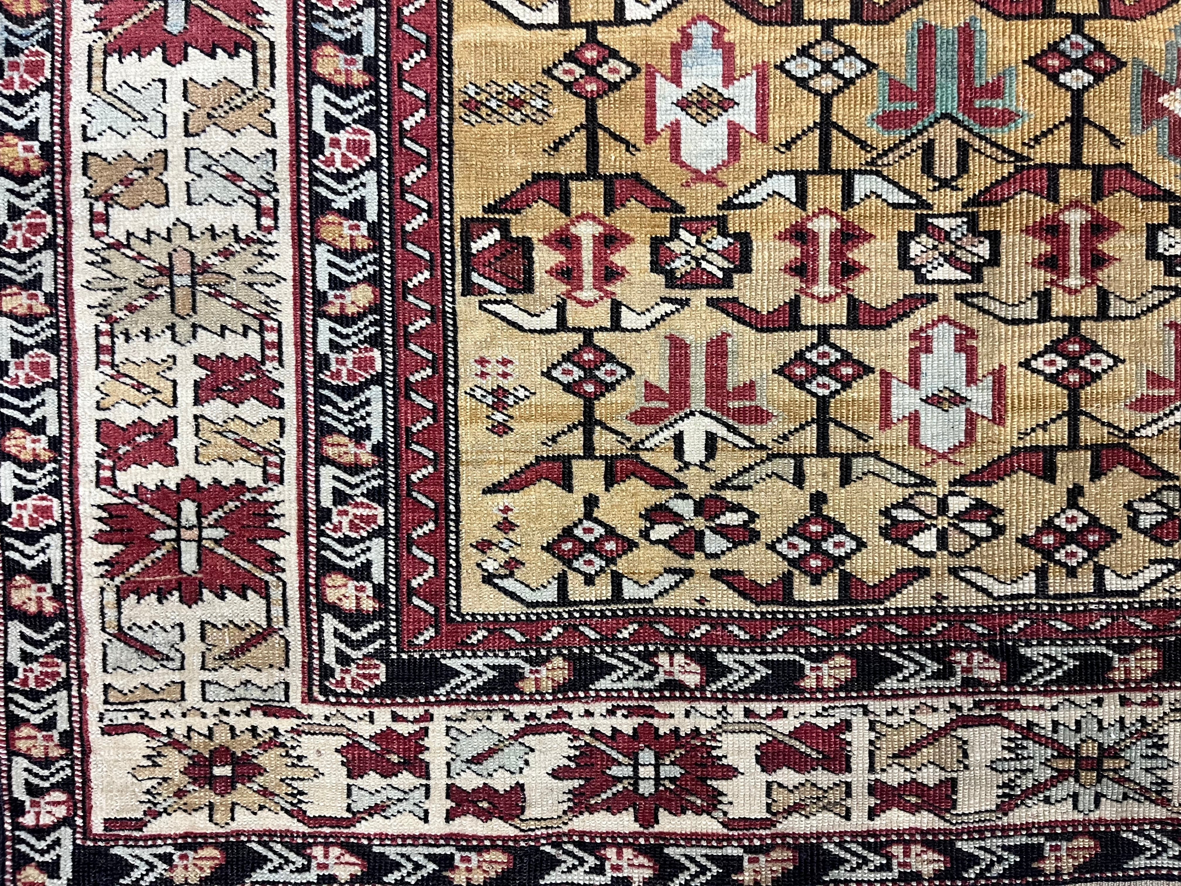 Fine Antique Caucasian Kuba Rug 4' 0" x 5' 8''