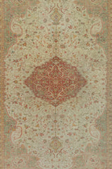 Fine Antique Borlu Oushak Wool Rug 8'7" x 11' 10"