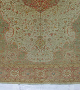 Fine Antique Borlu Oushak Wool Rug 8'7" x 11' 10"