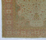 Fine Antique Borlu Oushak Wool Rug 8'7" x 11' 10"
