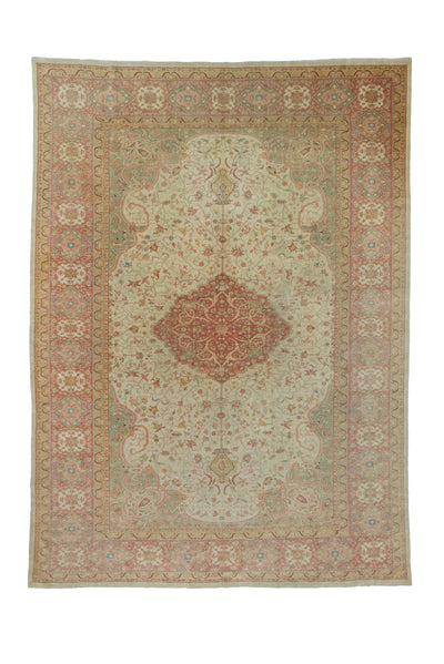 Fine Antique Borlu Oushak Wool Rug 8'7