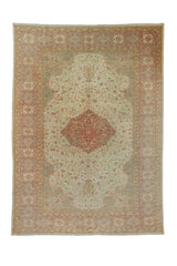 Fine Antique Borlu Oushak Wool Rug 8'7" x 11' 10"