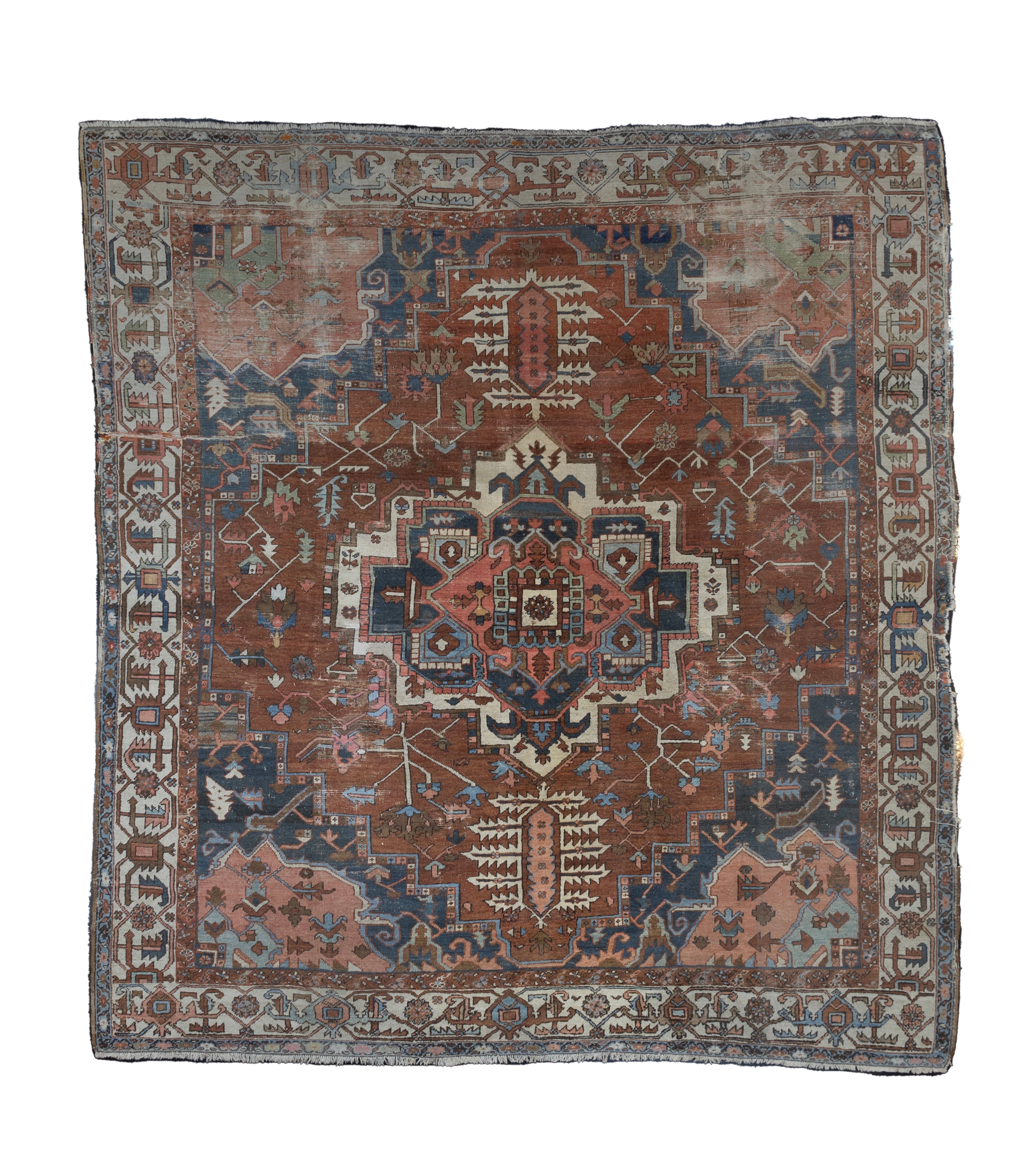 Fine Antique  Heriz/Serapi Wool Rug 10'0" x 11' 3''