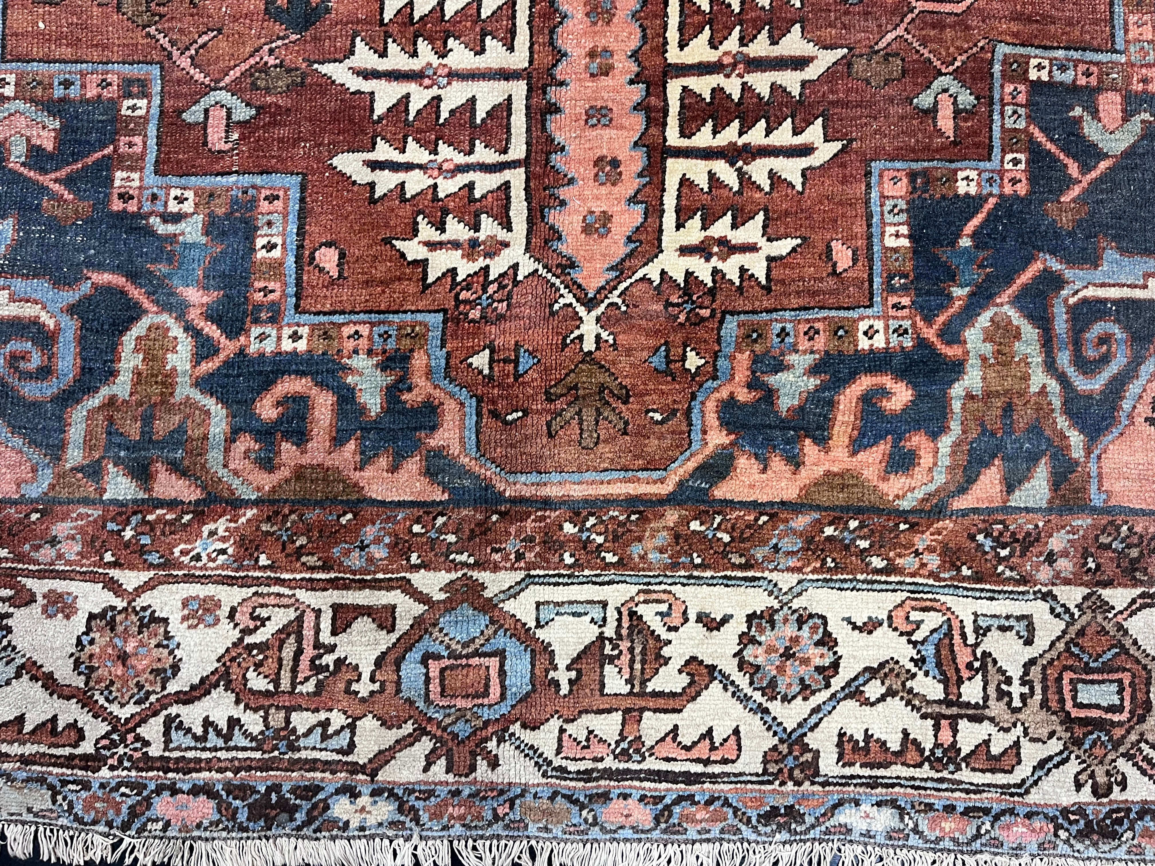 Fine Antique  Heriz/Serapi Wool Rug 10'0" x 11' 3''