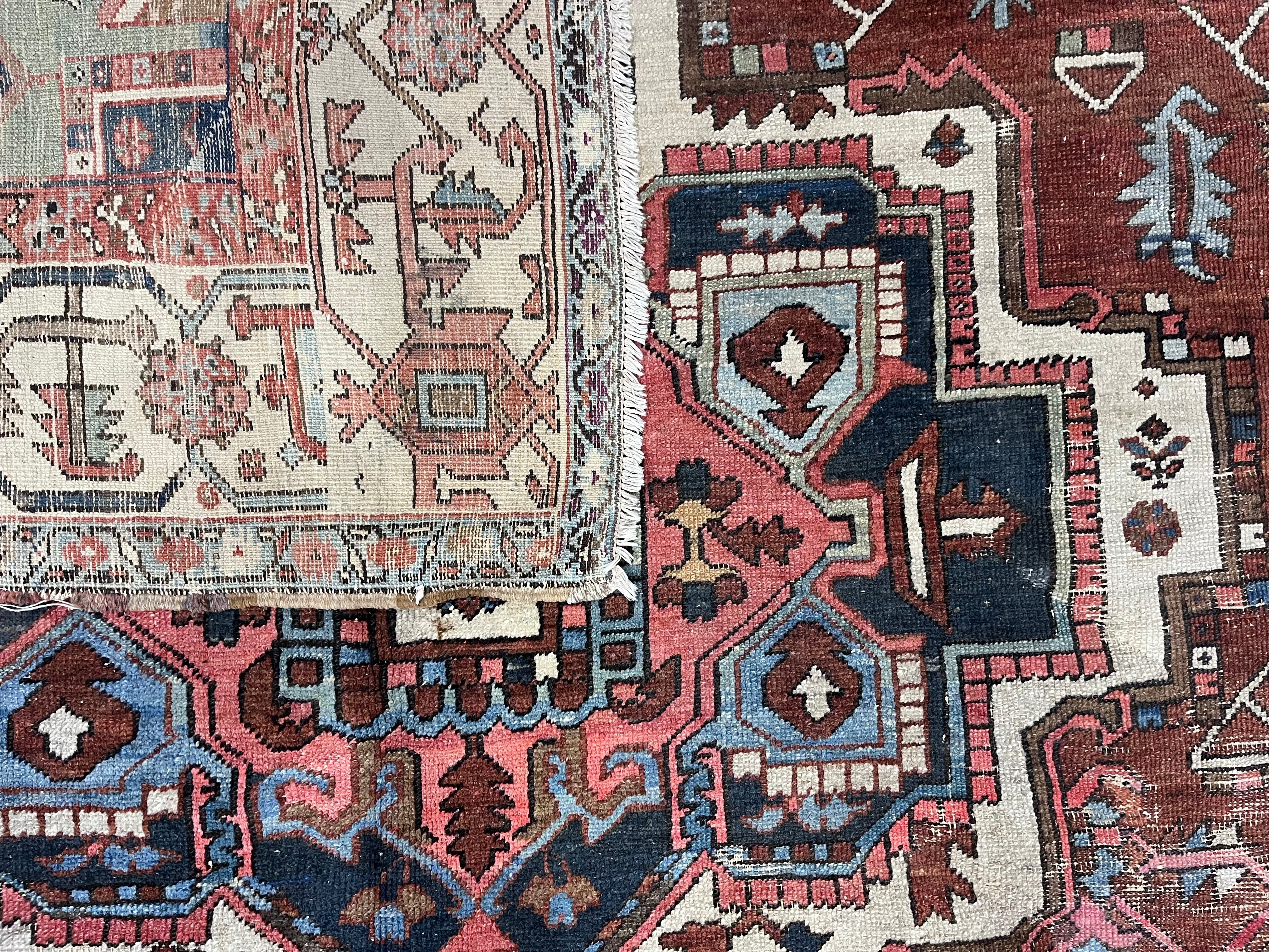 Fine Antique  Heriz/Serapi Wool Rug 10'0" x 11' 3''