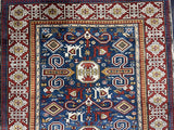 Fine Antique Caucasian Perpedil Wool Rug 2' 10'' x 3' 6''