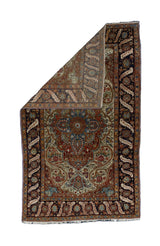Fine Antique  Mohtasham Kashan Wool Rug 4'5" x 7' 9''