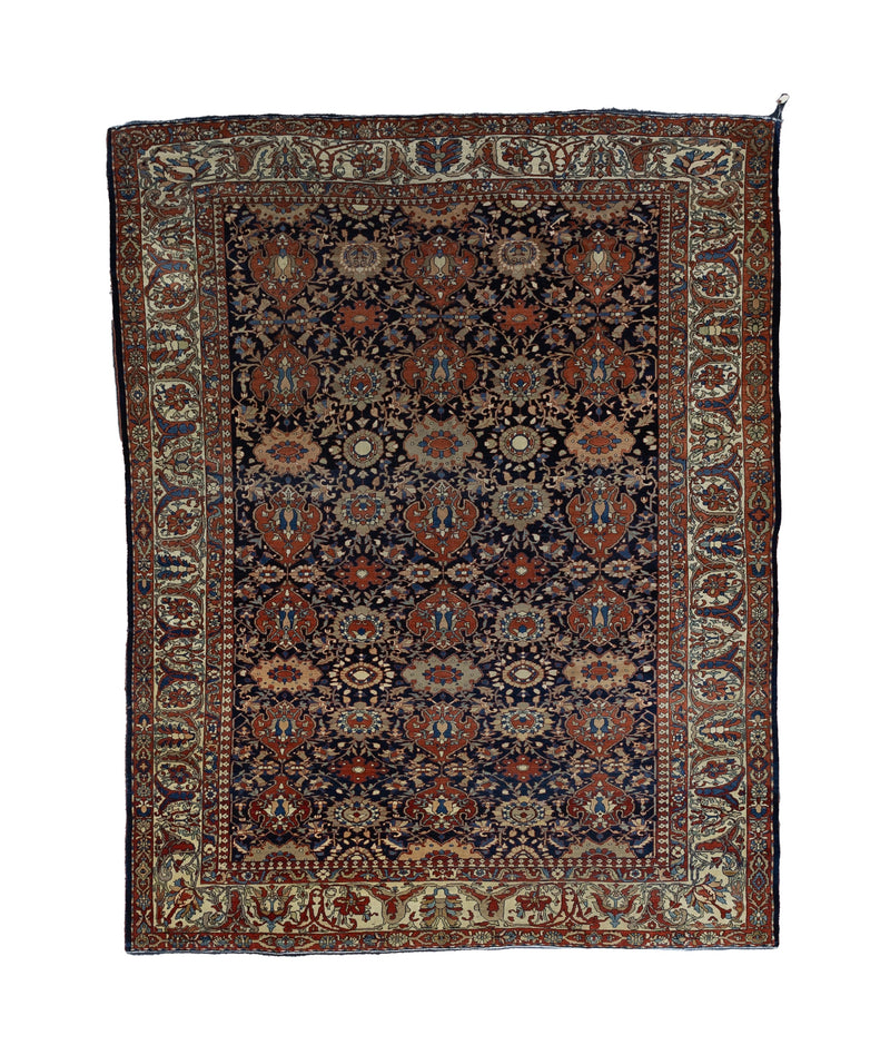 Fine Antique Farahan Sarouk Wool Rug 7'0