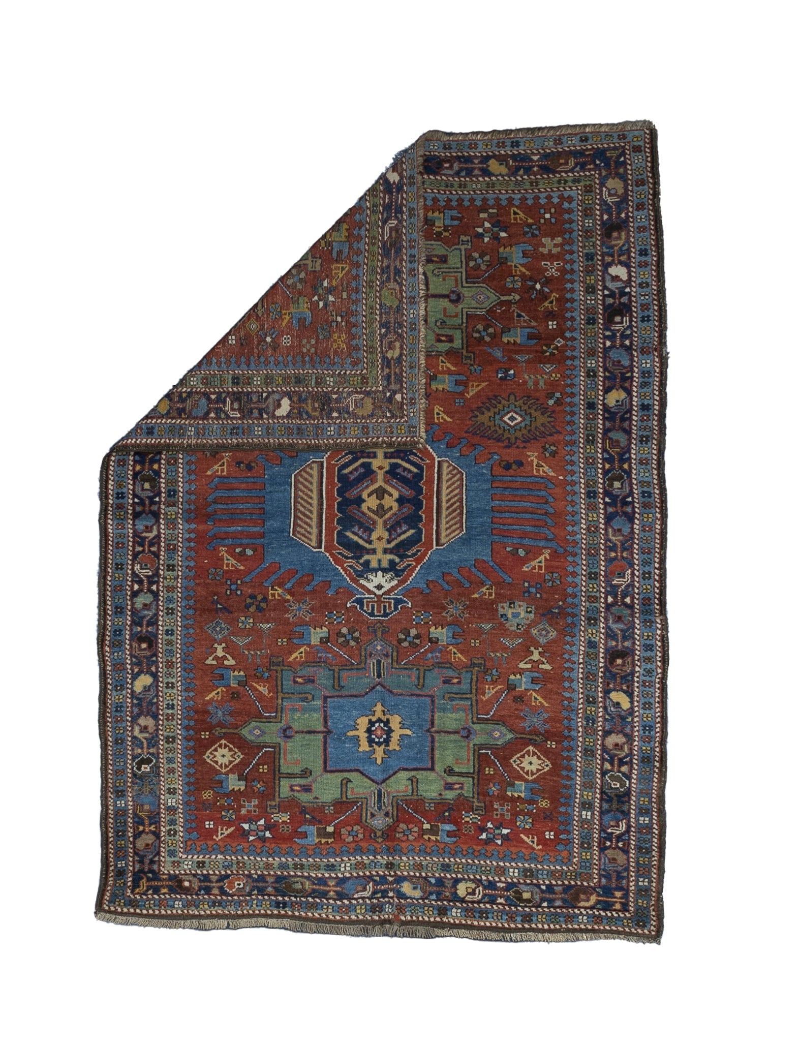 Fine Antique  Heriz Rug 4'10" x 6' 10''