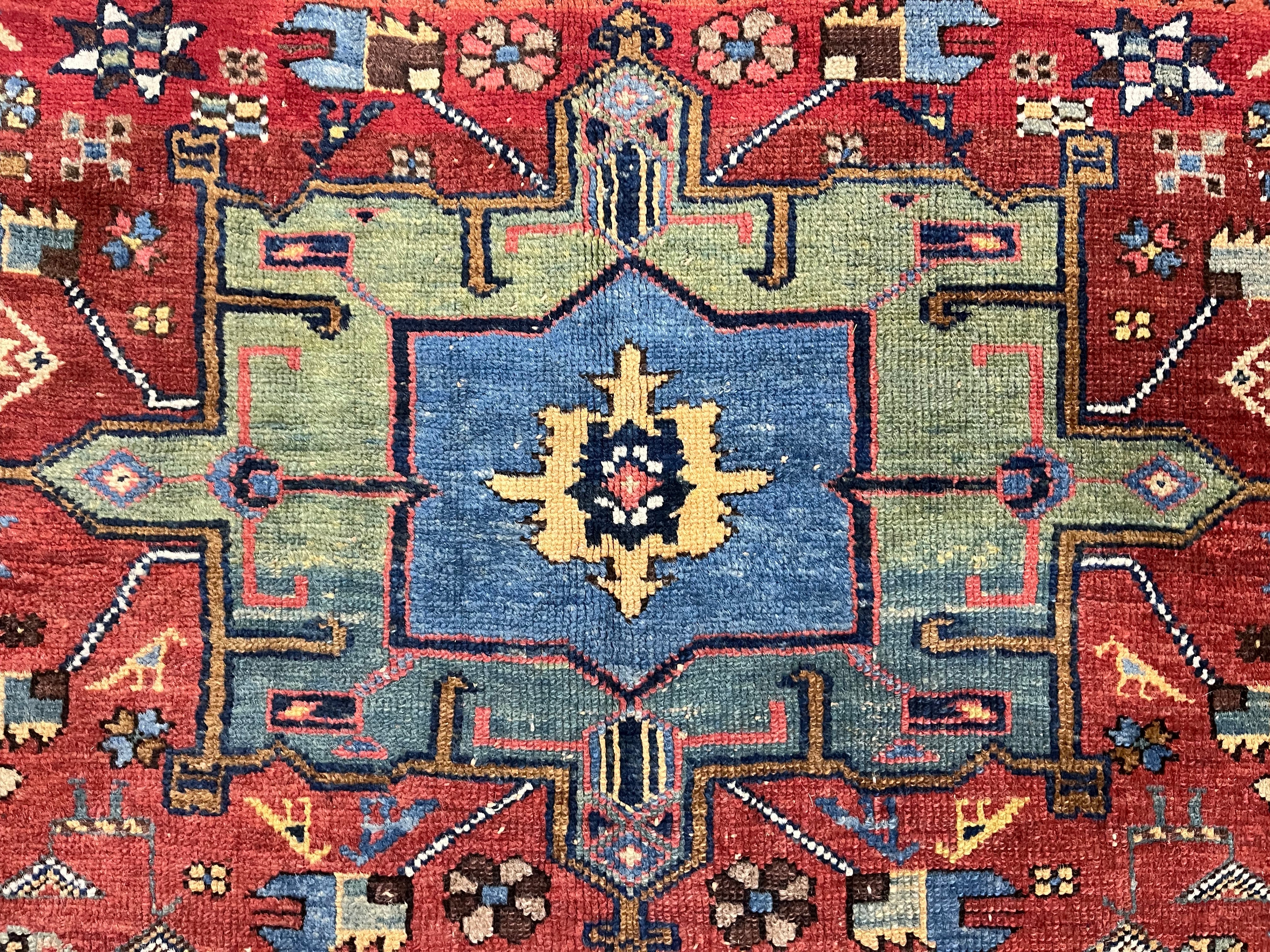 Fine Antique  Heriz Rug 4'10" x 6' 10''