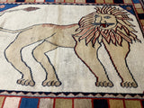 Fine Antique Persian Gabbeh Wool Rug 3'10" x 5' 5''